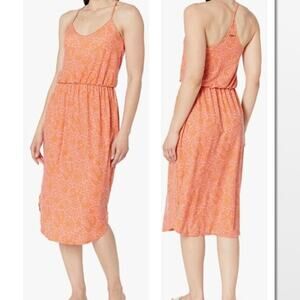 Prana Ayla Dress Fresca Flora Fauna Coral - Built In Bra  Sz Small 1970591 - $99